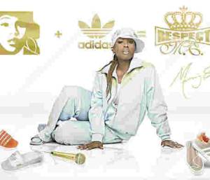 Missy Elliott mit ihrere Kollektion "Respect M.E." als prominente Werberin für Adidas, 2006