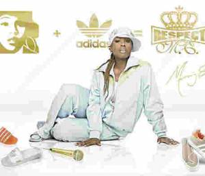 Missy Elliott mit ihrere Kollektion "Respect M.E." als prominente Werberin für Adidas, 2006